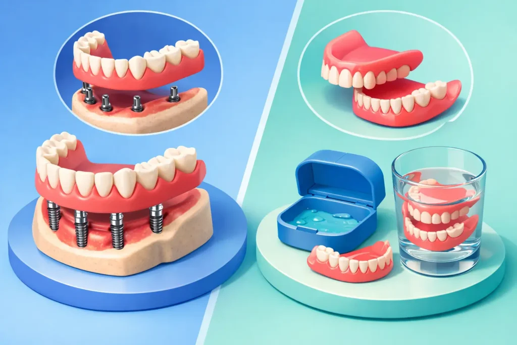 All on 4 vs dentiera: quale soluzione scegliere?